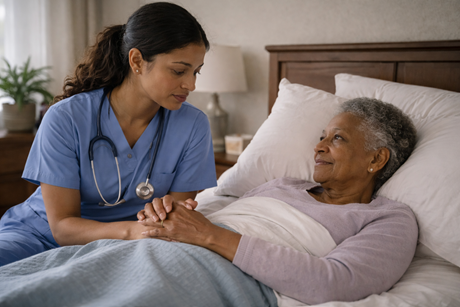 Notebook with questions for a care consultation